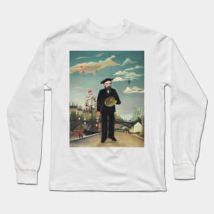 Myself: Portrait - Landscape by Henri Rousseau Long Sleeve T-Shirt